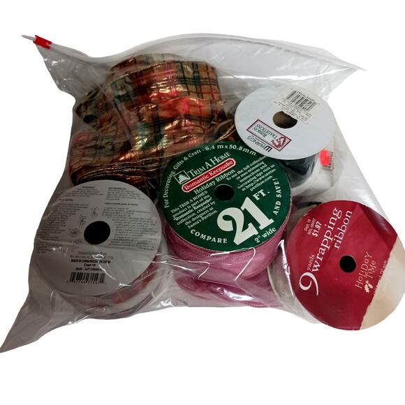 🎗️🎀Vintage Ribbon Bundle Valentine Christmas Patriotic Floral10 Rolls + Extras - Picture 2 of 11